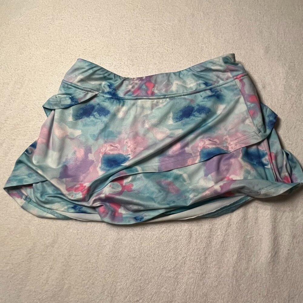 BCG Girl’s Athletic Skort – Multi-Colored Spandex – Size Large (12/14)